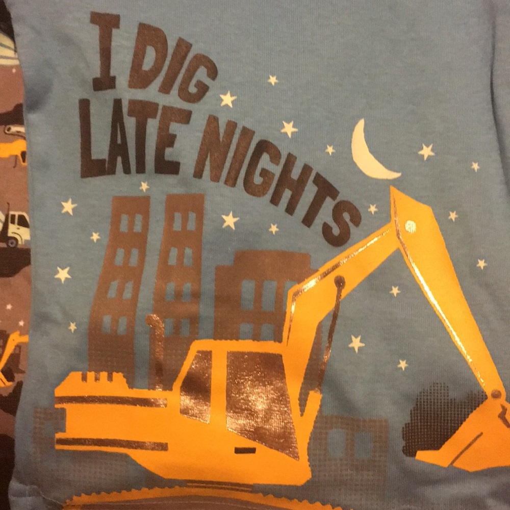 Toddler Boys' 4pc Construction Long Sleeve PJs - Picture 4 of 6
